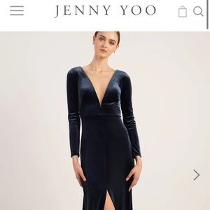 Jenny Yoo French Blue Velvet Dress